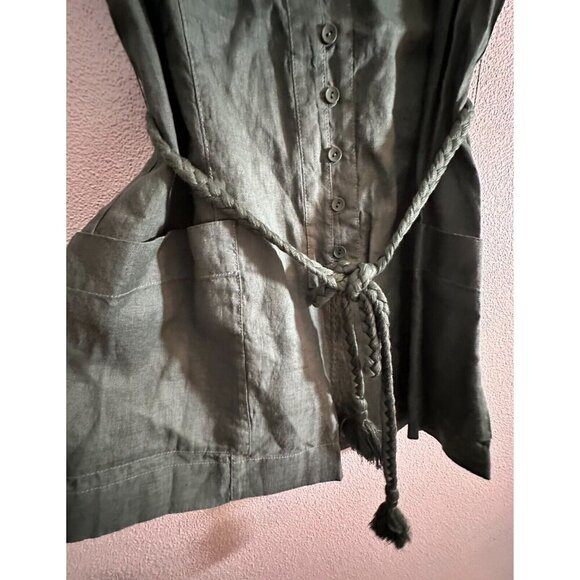 Joie Priya Waist Linen Romper in Jungle Green Size M Resort Wear Casual NWT - Picture 12 of 12